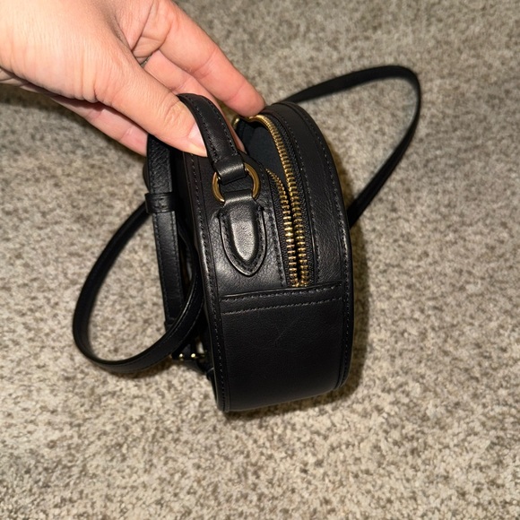 Coach Black Round Leather Crossbody Bag - Picture 11 of 16